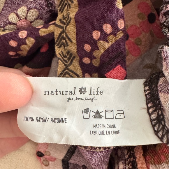 Natural Life Gray, Burgundy, Pink Smocked Shorts - Size L/XL - Picture 6 of 6